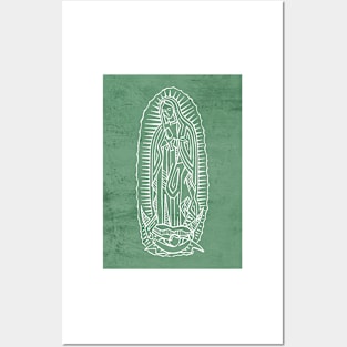 Digital illustration of Our Lady of Guadalupe Posters and Art